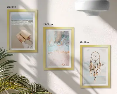 Juego de 3 cuadros decorativos con diseño abstracto de libro marino y atrapasueños bohemio