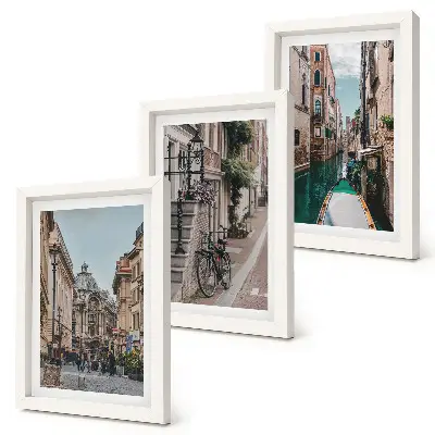 Juego de 3 cuadros decorativos con diseño de calles y arquitectura de Venecia