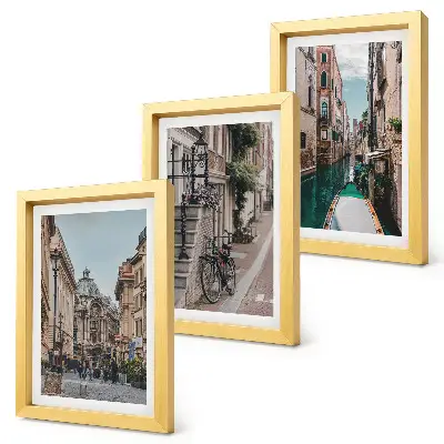 Juego de 3 cuadros decorativos con diseño de calles y arquitectura de Venecia