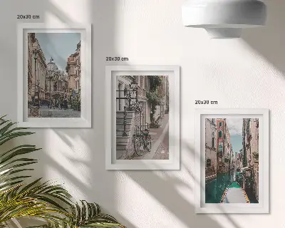 Juego de 3 cuadros decorativos con diseño de calles y arquitectura de Venecia