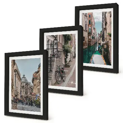 Juego de 3 cuadros decorativos con diseño de calles y arquitectura de Venecia