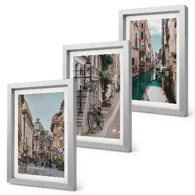 Juego de 3 cuadros decorativos con diseño de calles y arquitectura de Venecia