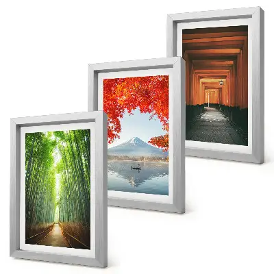 Juego de 3 cuadros decorativos con diseño de bosque de bambú y sendero torii del Monte Fuji en paisajes de Japón
