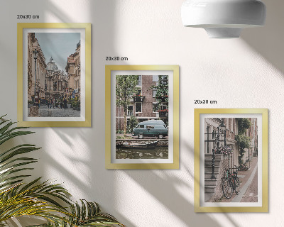 Juego de 3 cuadros decorativos Vistas tranquilas de la ciudad y de los edificios