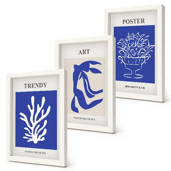Juego de 3 cuadros decorativos con carteles de arte abstracto de Henri Matisse
