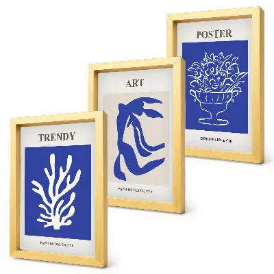 Juego de 3 cuadros decorativos con carteles de arte abstracto de Henri Matisse