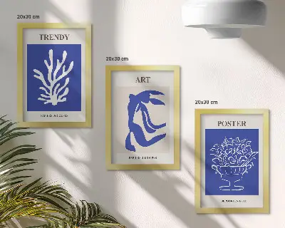 Juego de 3 cuadros decorativos con carteles de arte abstracto de Henri Matisse