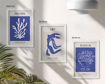 Juego de 3 cuadros decorativos con carteles de arte abstracto de Henri Matisse