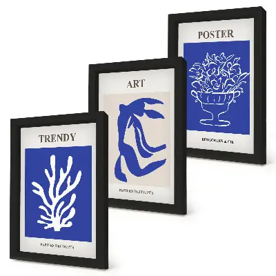 Juego de 3 cuadros decorativos con carteles de arte abstracto de Henri Matisse