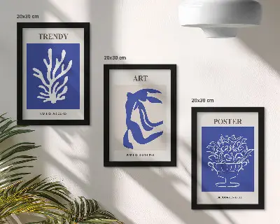 Juego de 3 cuadros decorativos con carteles de arte abstracto de Henri Matisse
