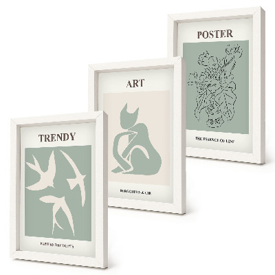 Tríptico enmarcado Ilustraciones elegantes de Henri Matisse
