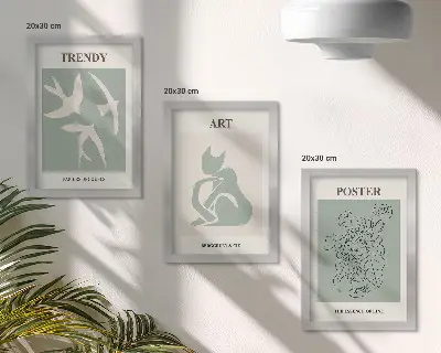 Ilustraciones elegantes de Henri Matisse tríptico enmarcado