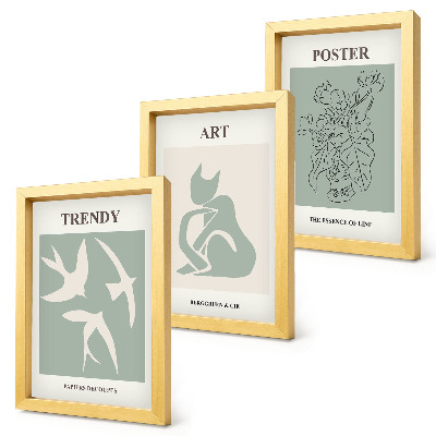 Tríptico enmarcado Ilustraciones elegantes de Henri Matisse