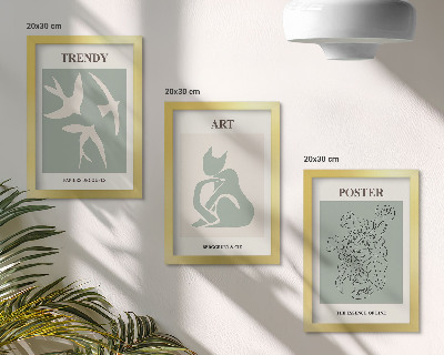 Tríptico enmarcado Ilustraciones elegantes de Henri Matisse