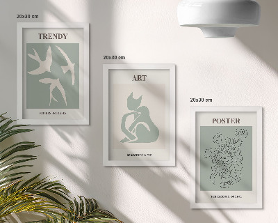 Tríptico enmarcado Ilustraciones elegantes de Henri Matisse