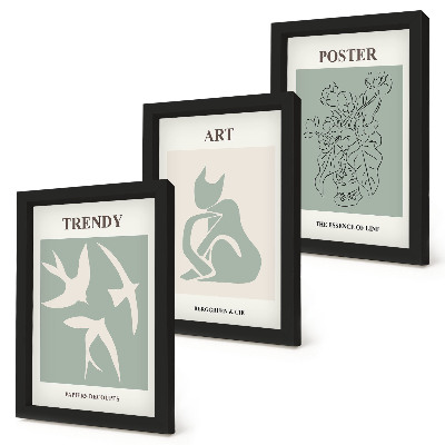 Tríptico enmarcado Ilustraciones elegantes de Henri Matisse