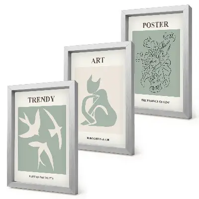 Ilustraciones elegantes de Henri Matisse tríptico enmarcado