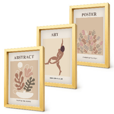 Tríptico enmarcado Elegantes composiciones abstractas de Henri Matisse