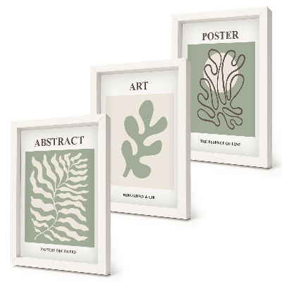 Juego de 3 cuadros decorativos Carteles con motivos florales de Henri Matisse