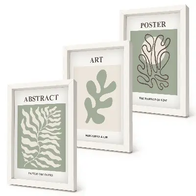 Juego de 3 cuadros decorativos con carteles de motivos florales de Henri Matisse