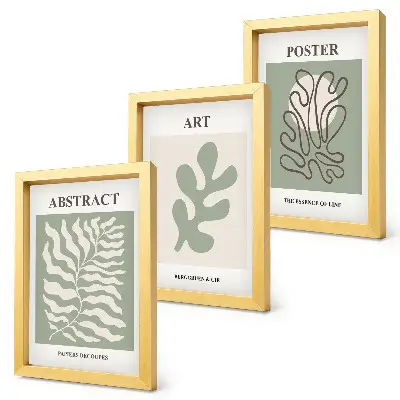 Juego de 3 cuadros decorativos con carteles de motivos florales de Henri Matisse