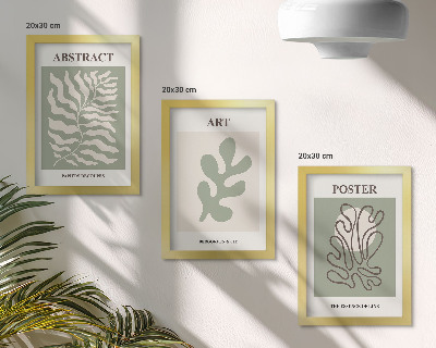 Juego de 3 cuadros decorativos Carteles con motivos florales de Henri Matisse