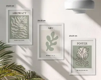 Juego de 3 cuadros decorativos con carteles de motivos florales de Henri Matisse