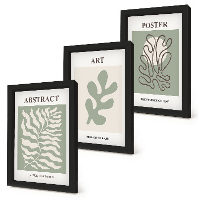 Juego de 3 cuadros decorativos Carteles con motivos florales de Henri Matisse