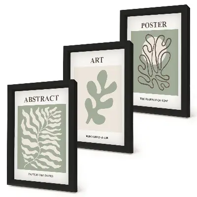Juego de 3 cuadros decorativos con carteles de motivos florales de Henri Matisse