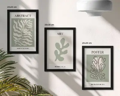 Juego de 3 cuadros decorativos con carteles de motivos florales de Henri Matisse
