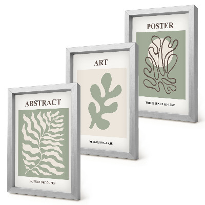 Juego de 3 cuadros decorativos Carteles con motivos florales de Henri Matisse