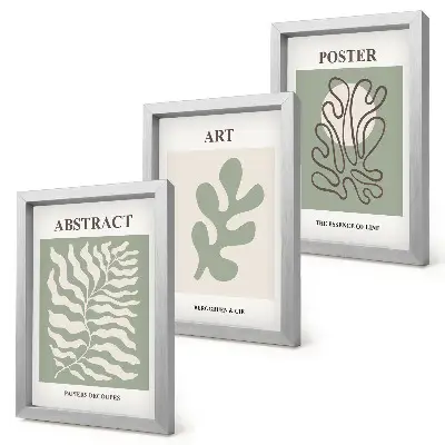 Juego de 3 cuadros decorativos con carteles de motivos florales de Henri Matisse