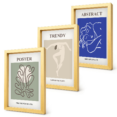 Juego de 3 cuadros decorativos Ilustraciones al pastel de Henri Matisse