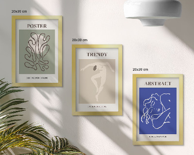 Juego de 3 cuadros decorativos Ilustraciones al pastel de Henri Matisse