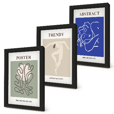 Juego de 3 cuadros decorativos Ilustraciones al pastel de Henri Matisse