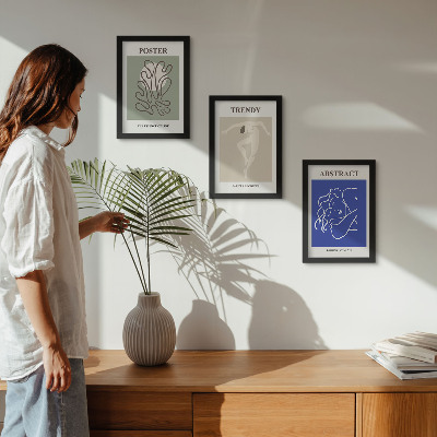 Juego de 3 cuadros decorativos Ilustraciones al pastel de Henri Matisse