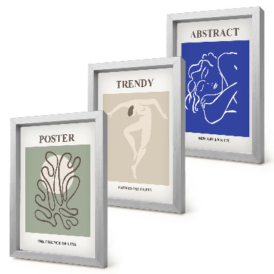 Juego de 3 cuadros decorativos Ilustraciones al pastel de Henri Matisse