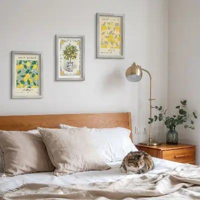 Juego de 3 cuadros decorativos con carteles italianos de cítricos y frutas