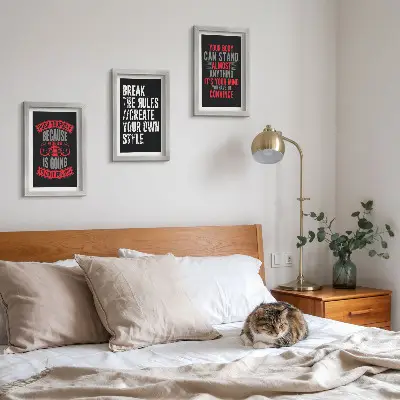 Juego de 3 cuadros decorativos con eslóganes motivacionales para entrenamiento y desarrollo personal