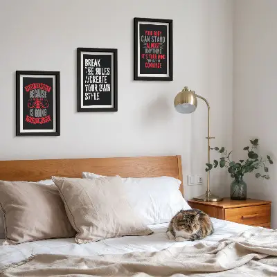 Juego de 3 cuadros decorativos con eslóganes motivacionales para entrenamiento y desarrollo personal
