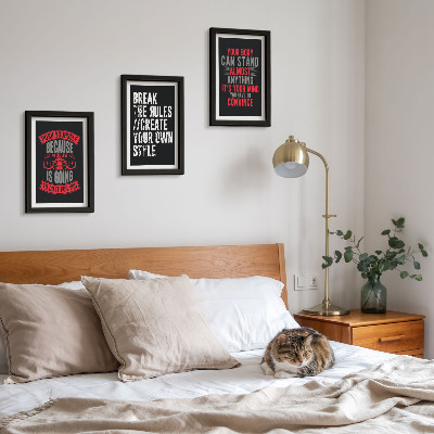 Juego de 3 cuadros decorativos Eslóganes motivacionales para el entrenamiento y el desarrollo personal.