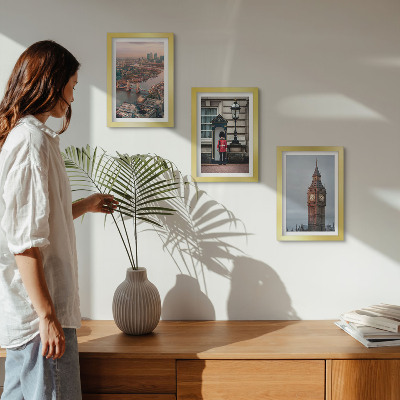 Juego de 3 cuadros decorativos Vistas de Londres con el puente y el Big Ben.