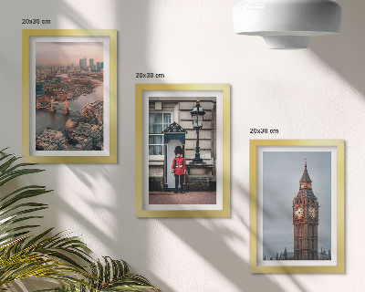 Juego de 3 cuadros decorativos Vistas de Londres con el puente y el Big Ben.