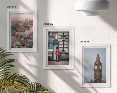 Juego de 3 cuadros decorativos Vistas de Londres con el puente y el Big Ben.