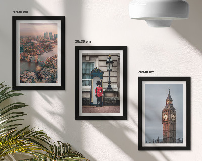Juego de 3 cuadros decorativos Vistas de Londres con el puente y el Big Ben.