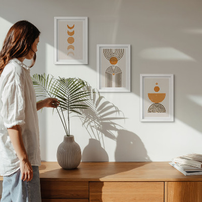 Juego de 3 cuadros decorativos Diseño decorativo minimalista bohemio