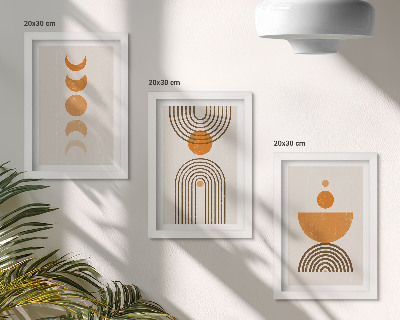 Juego de 3 cuadros decorativos Diseño decorativo minimalista bohemio