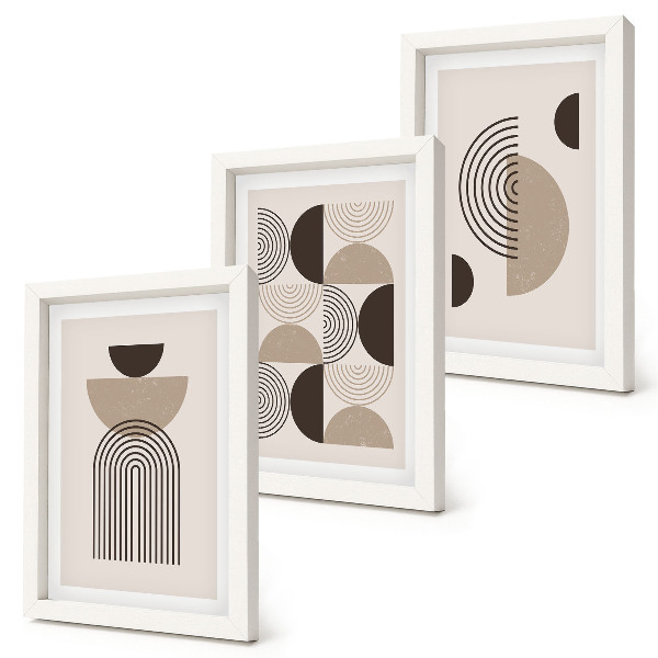Juego de 3 cuadros decorativos Patrones geométricos abstractos minimalismo