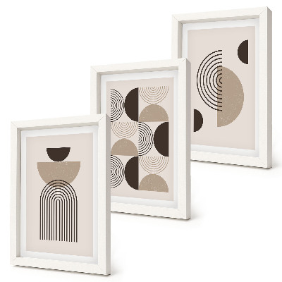 Juego de 3 cuadros decorativos Patrones geométricos abstractos minimalismo