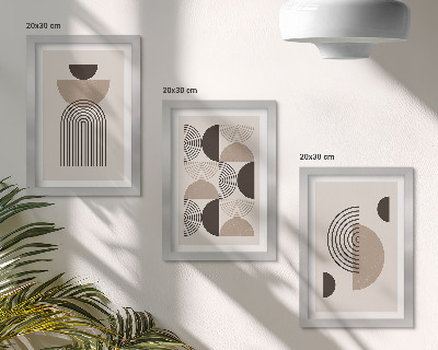 Juego de 3 cuadros decorativos Patrones geométricos abstractos minimalismo